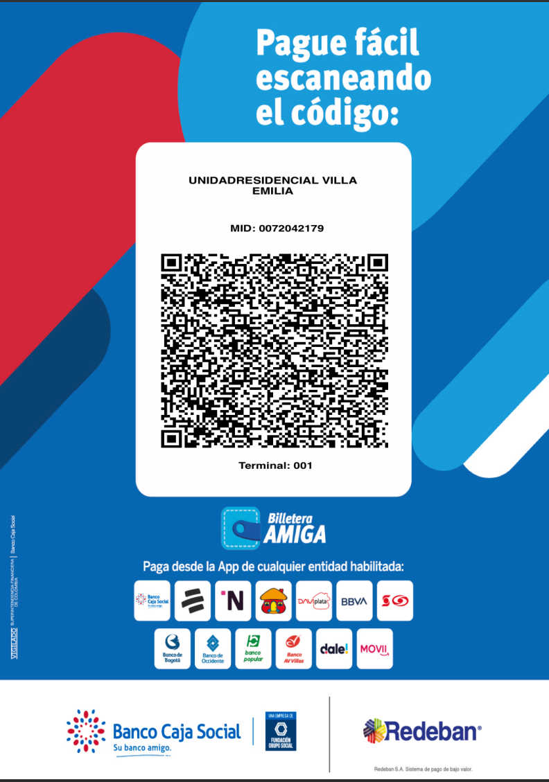 Código QR para pago de administración